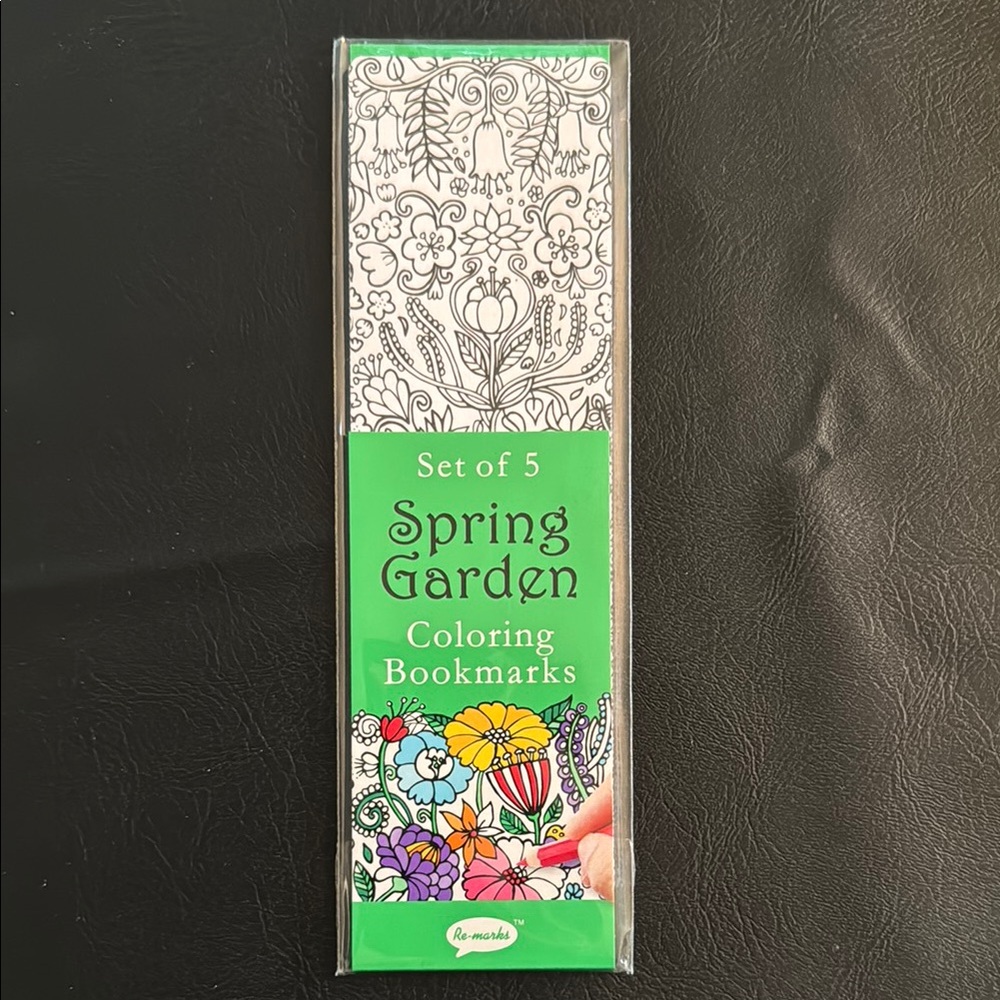 Spring Garden Coloring Bookmarks - Set of 5